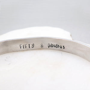 theta_jewellery_50th Birthday Cuff Bracelet