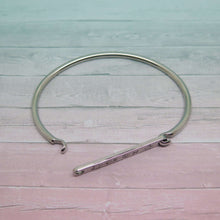 Personalised bangle - photographed to show how it opens