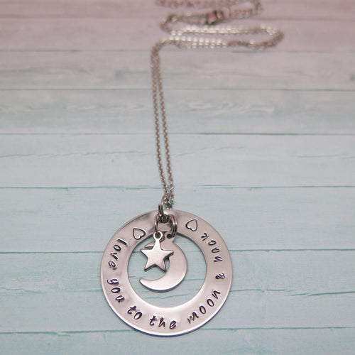 Love you to the Moon and Back Necklace