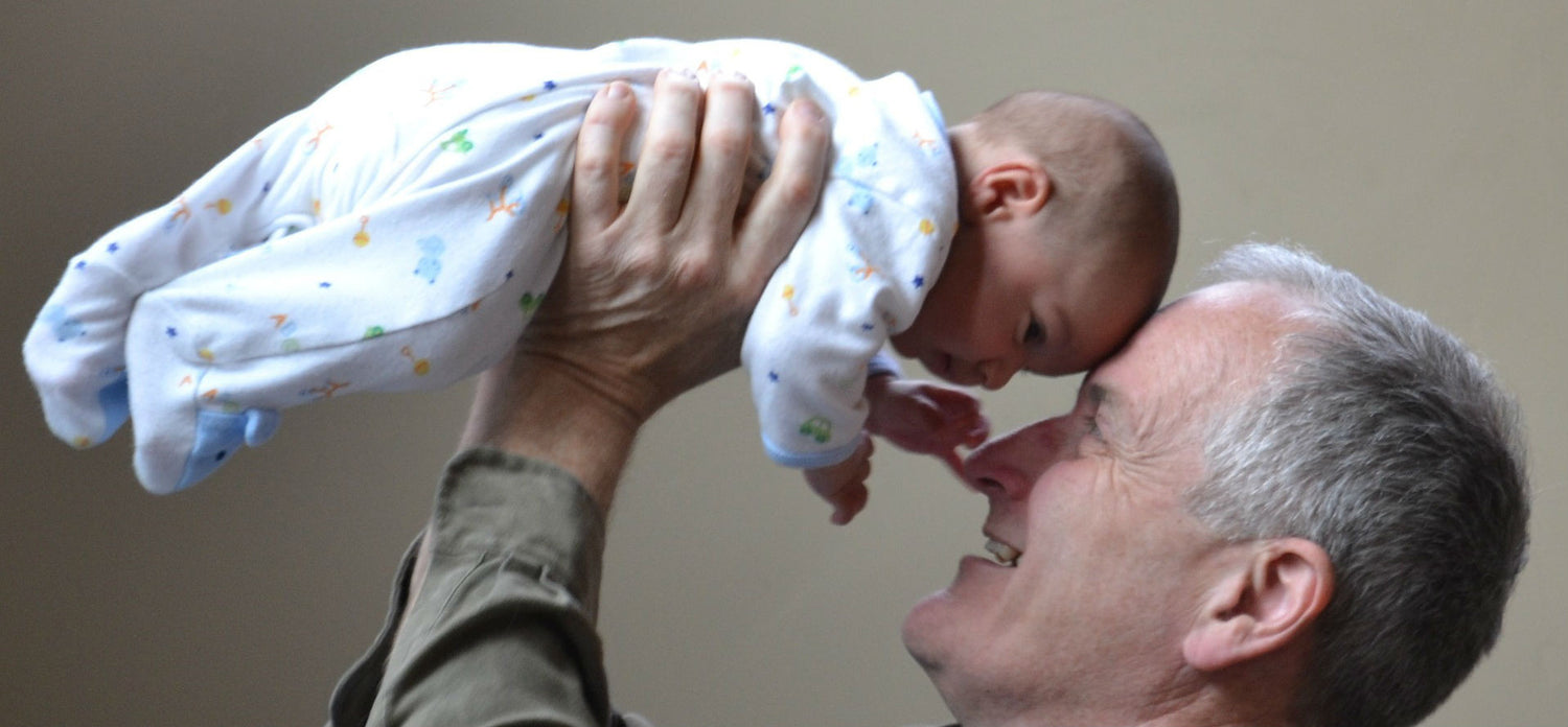 Grandad with a baby