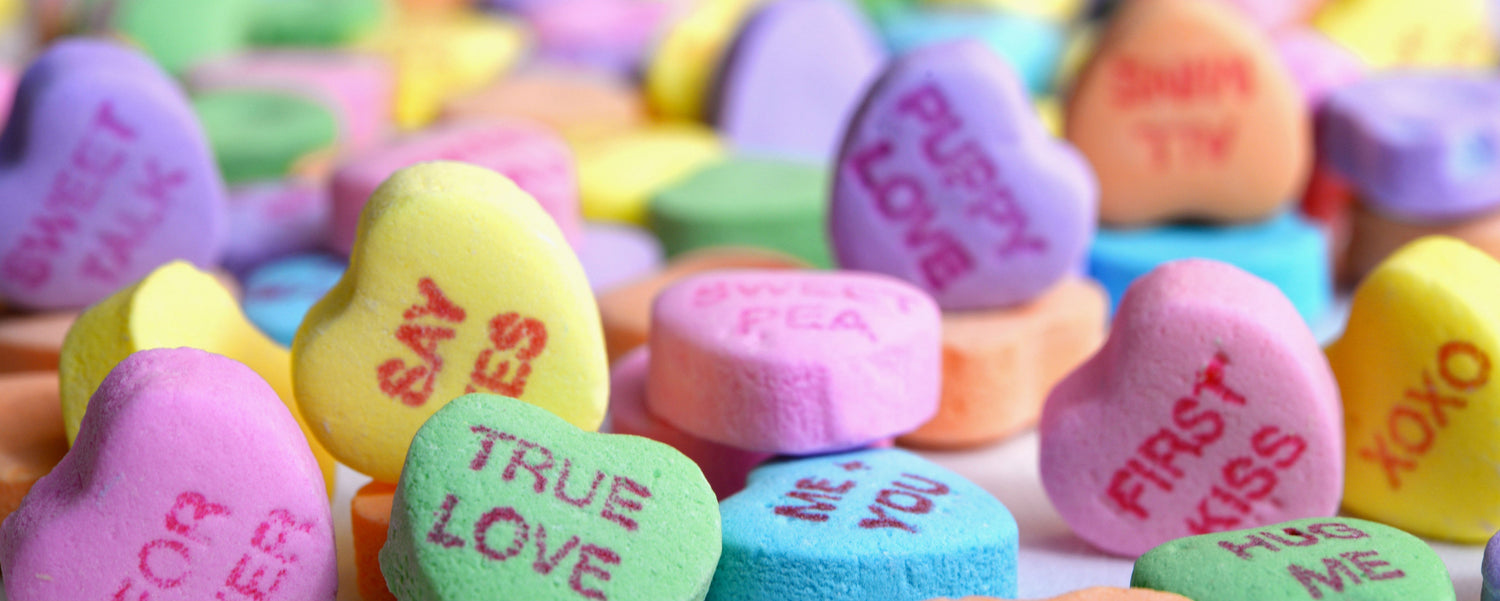 Love heart sweets