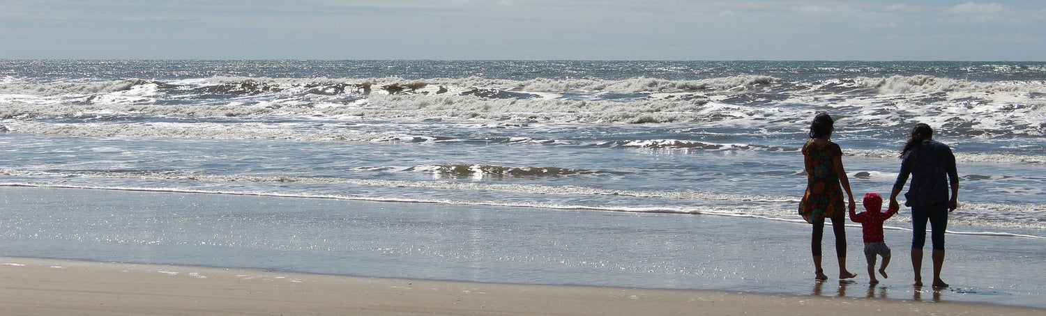 Family on the beach