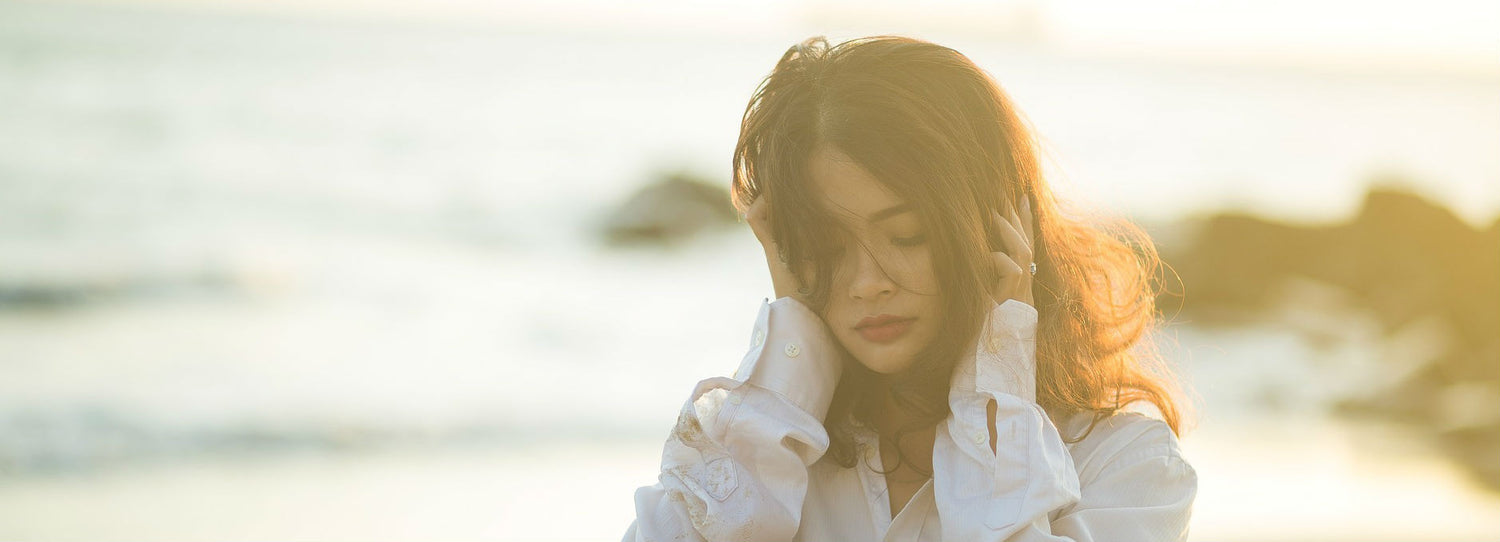 Woman looking sad