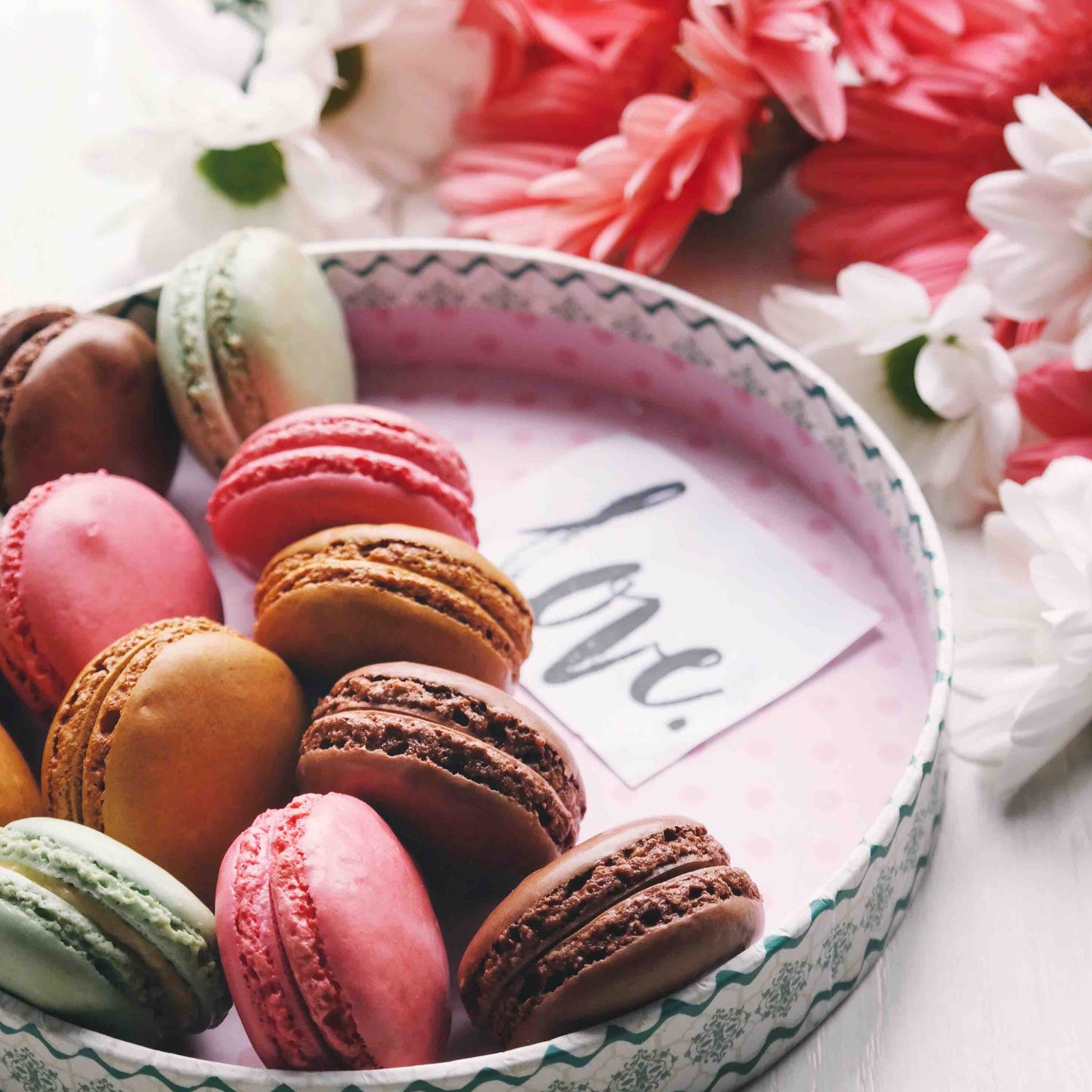 Macaroons on a tray