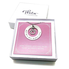 Dog Paw Necklace - Hand Stamped with Love is a Four Legged Word