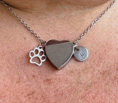 Personalised Cremation Necklace - Bereavement Gift - Hand Stamped Memorial Charm