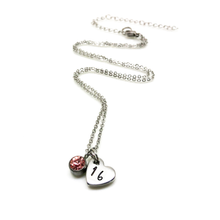 theta_jewellery_16th Birthday Heart Necklace
