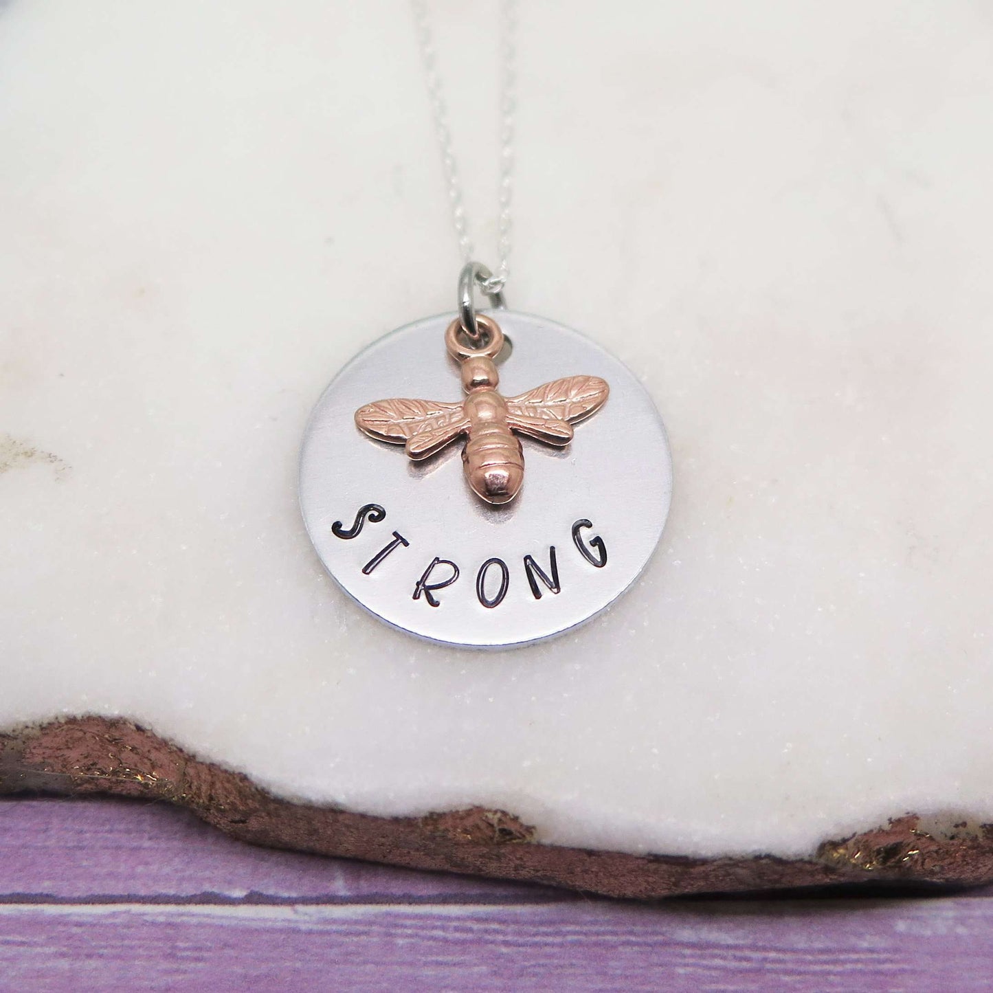 theta_jewellery_Bee Strong Necklace - Gift Idea to Cheer Up a Friend