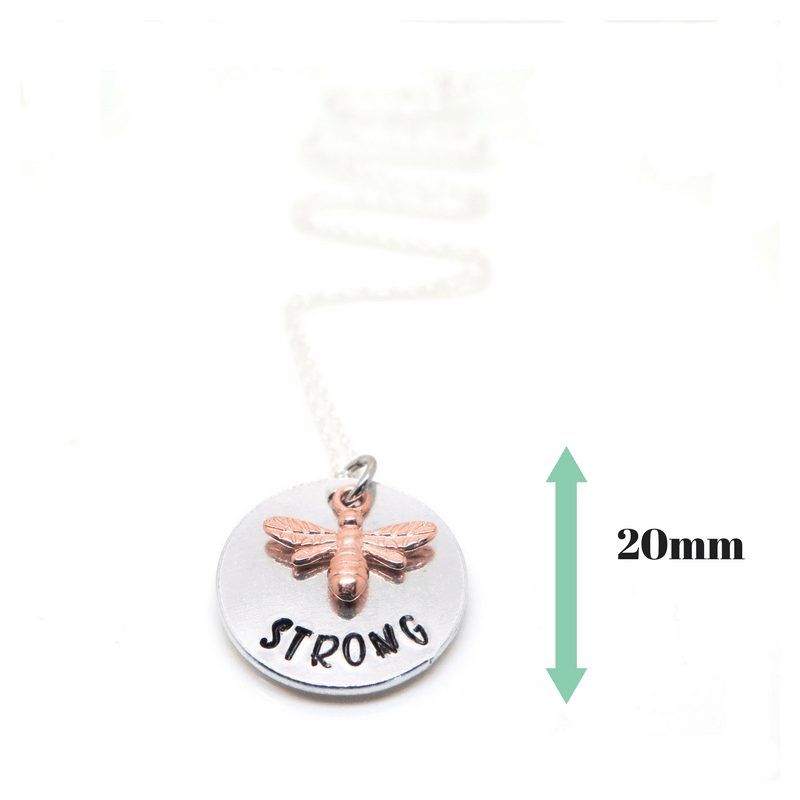 theta_jewellery_Bee Strong Necklace - Gift Idea to Cheer Up a Friend