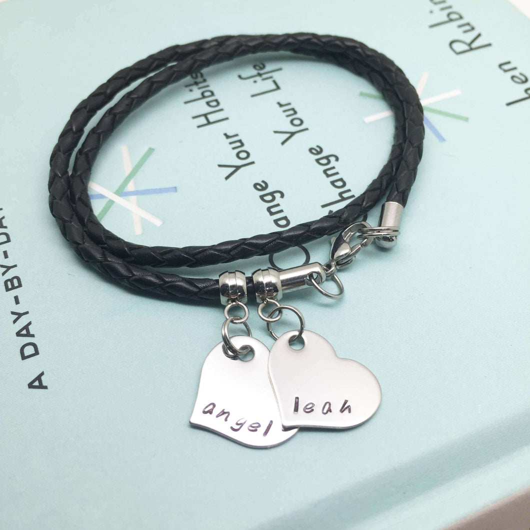 Personalised Friendship Heart Bracelet