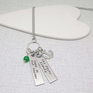 Personalised Family Anchor Necklace