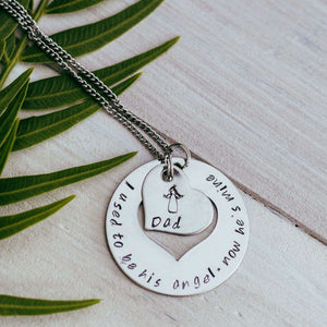 theta_jewellery_Dad Memorial Necklace - 'I used to be his angel now he is mine'