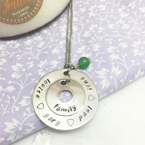 Personalised Two Circle Necklace