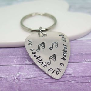 Personalised Guitar Pick Gift for Dad from Daughter