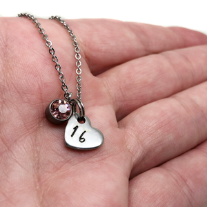 theta_jewellery_16th Birthday Heart Necklace