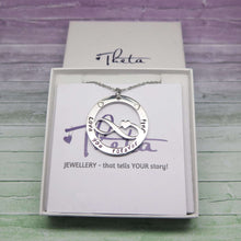 Personalised Infinity Necklace in a gift box