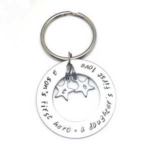 Family Keyring Personalised with Initials