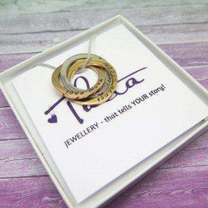 Three Ring Bridal Wish Necklace