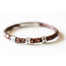 theta_jewellery_Men's Personalised Brown Leather Bracelet