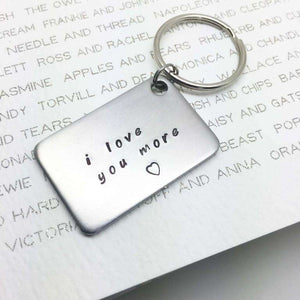 Personalised Keyring with a Family Saying