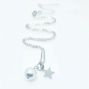 theta_jewellery_Pearl and Star Charm Necklace
