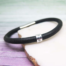 theta_jewellery_Personalised Black Leather Bracelet