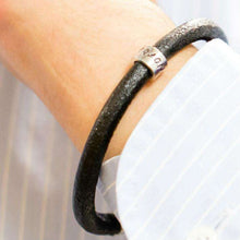 theta_jewellery_Personalised Black Leather Bracelet