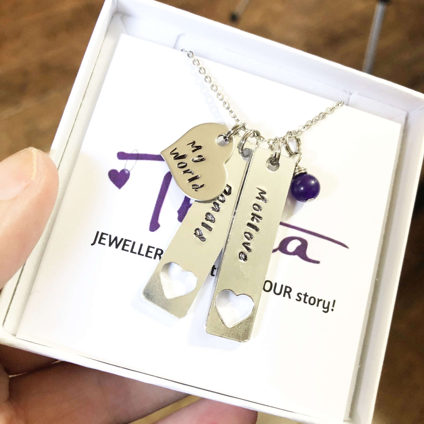 theta_jewellery_Personalised Family Necklace - My World