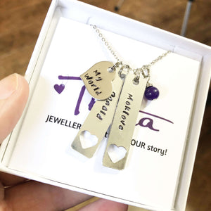 theta_jewellery_Personalised Family Necklace - My World