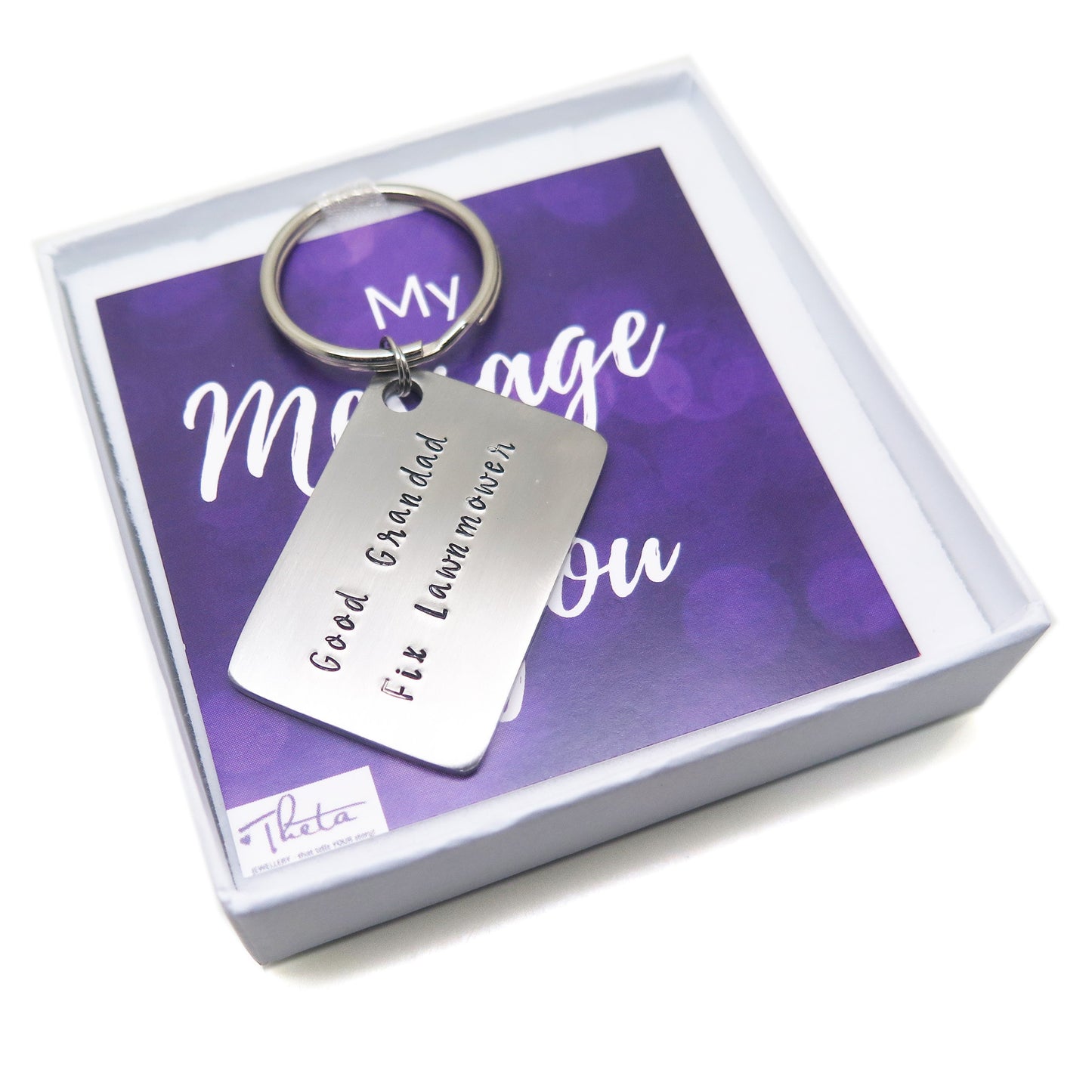 theta_jewellery_Personalised Mantra Keyring