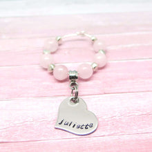Personalised Wine Glass Charm - Pink