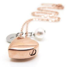 theta_jewellery_Rose Gold Colour Cremation Necklace for Ashes