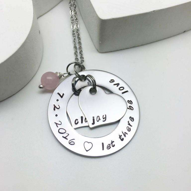 Personalised anniversary date necklace