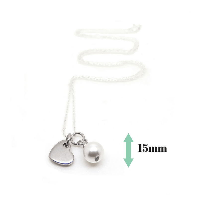 theta_jewellery_Will You Be My Bridesmaid Gift -  Pearl and Heart Necklace